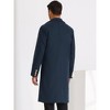 Lars Amadeus Men's Notch Lapel Double Breasted Slim Fit Winter Overcoats - image 3 of 4