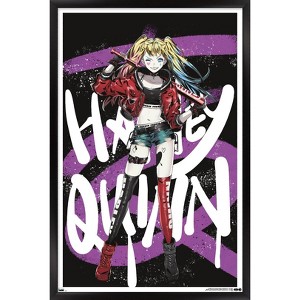 Trends International DC Comics - Harley Quinn Anime - Bat Framed Wall Poster Prints - 1 of 4