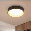 Dewdrop Modern LED Flush Mount Ceiling Light, Black and Gold Round Fixture for Bedroom Living Room - 4 of 4