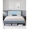 WhizMax Queen Size Bed Frame, Tufted Platform Bed Frame with Adjustable Height Headboard, Blue - image 2 of 4