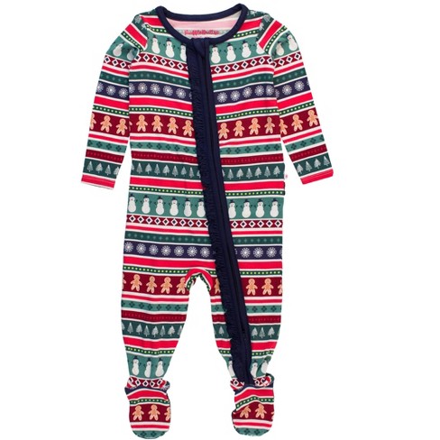 Girls Merry Pink Pines 1 or 2 Piece Pajama by RuffleButts