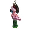 Old World Christmas 5.0 Inch Yard Flamingo Santa Hat Christmas Tree Ornaments - 3 of 3