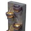 Alpine Corporation 39" 6-Tier Bowl Sculptural Fountain: Polyresin, Electric, Freestanding, LED Lit - 4 of 4