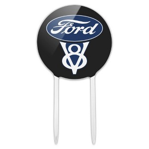 Ford Vintage V8 Logo Acrylic Cake Topper - 1 of 4