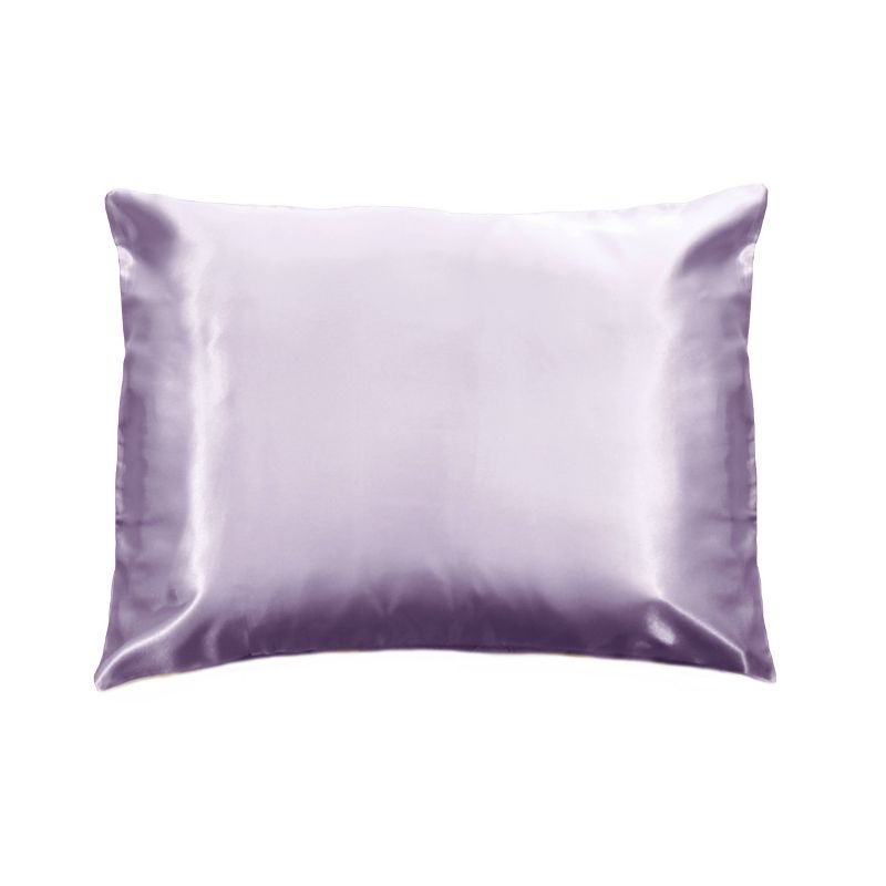 Morning Glamour Standard Satin Solid Pillowcase Lavender, 1 of 7