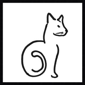 Amanti Art Kitteh II by Alicia Longley Wood Framed Wall Art Print - 1 of 4