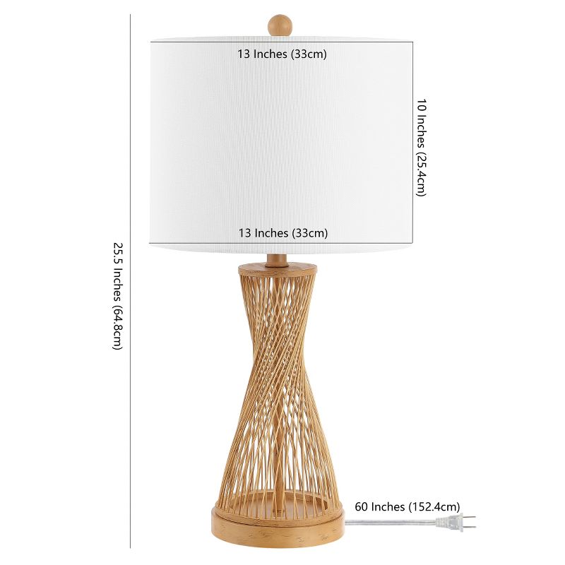 Magnus Bamboo Table Lamp - Natural - Safavieh., 3 of 4