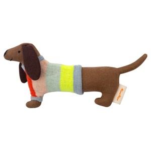 Meri Meri Sausage Dog Baby Rattle (Pack of 1) - 1 of 4