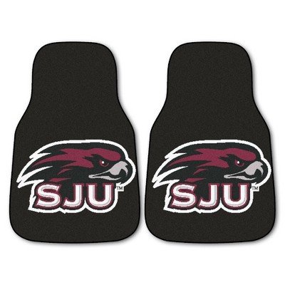 NCAA University of St. Johns Red Storm Carpet Car Mat Set - 2pc