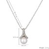 Silver Copper Pearl & Crystal Modern Women's Necklace - 3 of 4