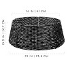 AuldHome Design 29" Wicker Christmas Tree Collar, Basket Weave Large Willow Tree Skirt - 3 of 4