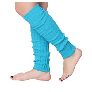 Isadora Paccini Women's 80s Style Ribbed Leg Warmers Oceanic Aqua Harmony for Parties & Sports Accessories - 1 of 1