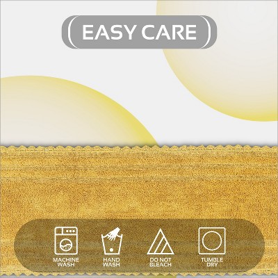 Lilly Yellow Crochet Cotton Tufted Reversible Bath Rug Runner