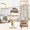 Corner Coat Racks, Heavy Duty Clothing Rack, Freestanding Garment Rack, Metal Clothes Racks Shoes Shelf Organizer for Entryway Bedroom - 4 of 4
