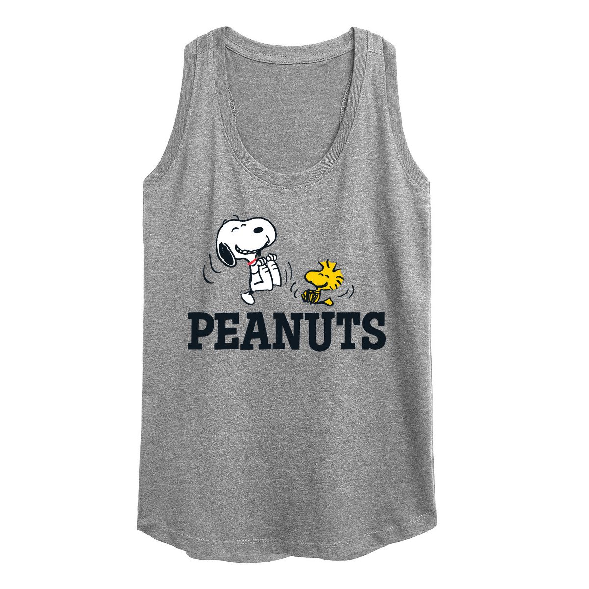 Women's - Peanuts - Snoopy And Woodstock Graphic Racerback Tank - thumbnail 6