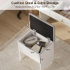 Makeup Vanity Set with Mirror, Small Makeup Desk with Upholstered Storage Stool, Dressing Table with 2 Large Drawers and 3-Tier Open Shelves for Home - 4 of 4