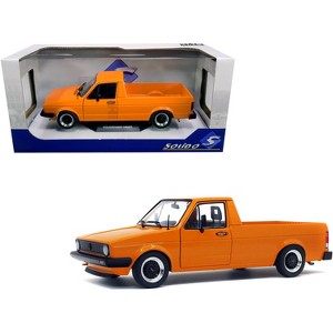 1982 Volkswagen Caddy MKI Pickup Truck Custom Orange 1/18 Diecast Model Car by Solido - 1 of 4