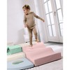 KIDKII 6 Piece Mirror Soft Play Foam Climbing Sensory Blocks Toddler Toy, Pastel - 3 of 4