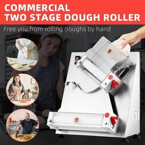 Commercial Pizza Dough Roller Sheeter, Max 12",  Stainless Steel, Suitable for Noodle, Pizza Bread and Pasta Maker Equipment - 1 of 4