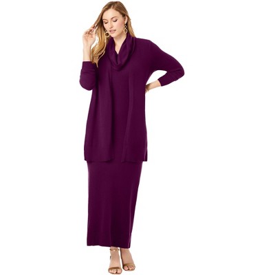 Jessica London Women's Plus Size 2-Piece Sweater Dress