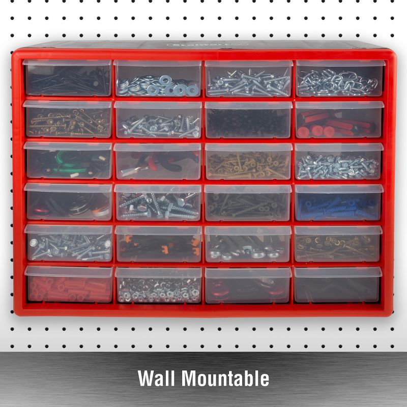 Fleming Supply 24-Drawer Plastic Storage Cabinet and Compartment Organizer, 5 of 7