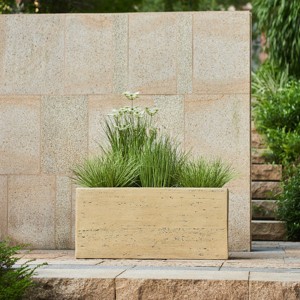 KWPZQEB 19.75" H Rectangle Planter Box, Modern Outdoor/Indoor Rectangular Trough Planter with Drain Holes, Long Box Planter, Durable All-Weather Use - 1 of 4