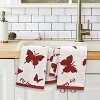 BAGOKIE Cotton Hand Towels, 27"L x 13"W, Red(2-Piece) - 4 of 4