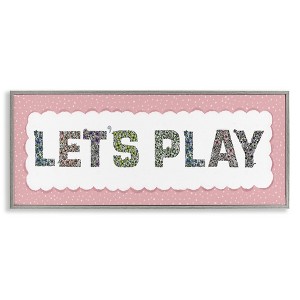 Stupell Industries Let's Play Floral Pattern Framed Giclee Art - 1 of 4