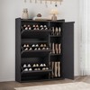 46.3" Freestanding Wooden Shoe Storage Cabinet, Shoe Cabinet with 3 Flip Drawers & Side Door, Hidden Shoe Organizer for Entryway Hallway Living Room - 4 of 4