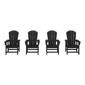 WestinTrends Malibu Kids Outdoor Adirondack Plastic Patio Chair (Set of 4) - 1 of 4