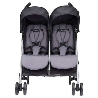 grey double stroller