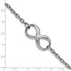 Black Bow Jewelry Infinity Symbol Cable Chain Bracelet in Stainless Steel, 7.5 Inch - 4 of 4