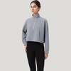 Anna-Kaci Active Women's Long Sleeve Half Zip Pullover Top with Mock Neck and Kangaroo Pocket - 4 of 4