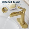 PAGED Single Hole Bathroom Sink Faucet with Deck Plate,Bathroom Faucet with Pop Up Drain and Supply Lines for Home Sinks - 4 of 4