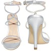 BLISSFUL STEP Women's Rhinestones Open Toe Stiletto Heel Heeled Sandals - 2 of 4