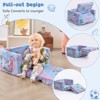 Inhand Kids Sofa, 2-in-1 Soft Toddler Couch Fold Out, Toddler Chair Comfy with Cute Designs, Convertible Sofa to Lounger for Girls and Boys - 4 of 4