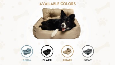 Small Gray Chew Resistant Outdoor Travel Dog Bed