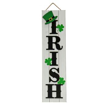 National Tree Company 24 Inches 'Irish' Hanging Wall Decoration, Green, Saint Patrick's Day Collection
