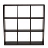 Janne 9 Cube Multipurpose Storage Shelf Dark Brown - Baxton Studio - image 2 of 4