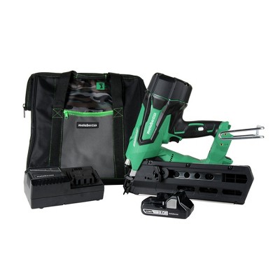 Metabo HPT NR1890DRSM 3-1/2 in. 18V Brushless Full Round Head Framing Nail Gun Kit