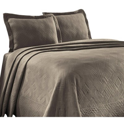 Geometric Textured Jacquard Matelass Cotton King 3-piece Bedspread Set ...