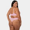 Curvy Couture Womens Plus Size Shimmer High Cut Thong Panty - 4 of 4