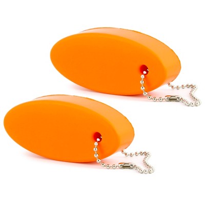 Cornucopia Brands Orange Foam Floating Key Chain Key Floats, 2pk; Keychain for Boating,Fishing, and Outdoor Sports