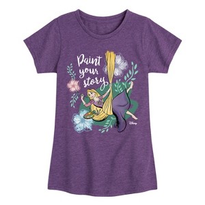 Girls' - Disney - Paint Your Story Fitted Short Sleeve Graphic T-Shirt - 1 of 4