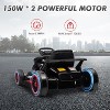 Go Kart, Electric Drift Kart Car with Adjustable Seat, 24V 7Ah Outdoor Ride On Toy, 8.1 MPH, LED Lights, Toy Race Car for Kids 6-12 Years Old - 4 of 4