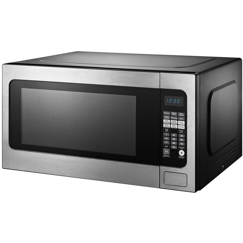 Impecca 2.2 Cu Ft Countertop Microwave, 1200 Watts - Stainless Steel, 5 of 6