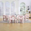 APRILSOUL Contemporary Designed Velvet Fabric Upholstered Accent,Dining Chair,Barrel Side Chairs Kitchen Armchair for Living Room set of 2 - 3 of 4