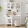 Vynxaria Storage Drawers - Versatile White Desk with Rotating Desktop and Ample Storage - 3 of 4