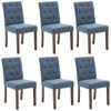 2/4/6 Pieces Upholstered Dining Chairs For Dining Room, Modern Button Tufted Kitchen Chairs with Wood Legs & Padded Seats for Living Room ,Kitchen - 2 of 4