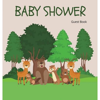 Woodland Baby Shower Guest Book (Hardcover) - by  Lulu and Bell